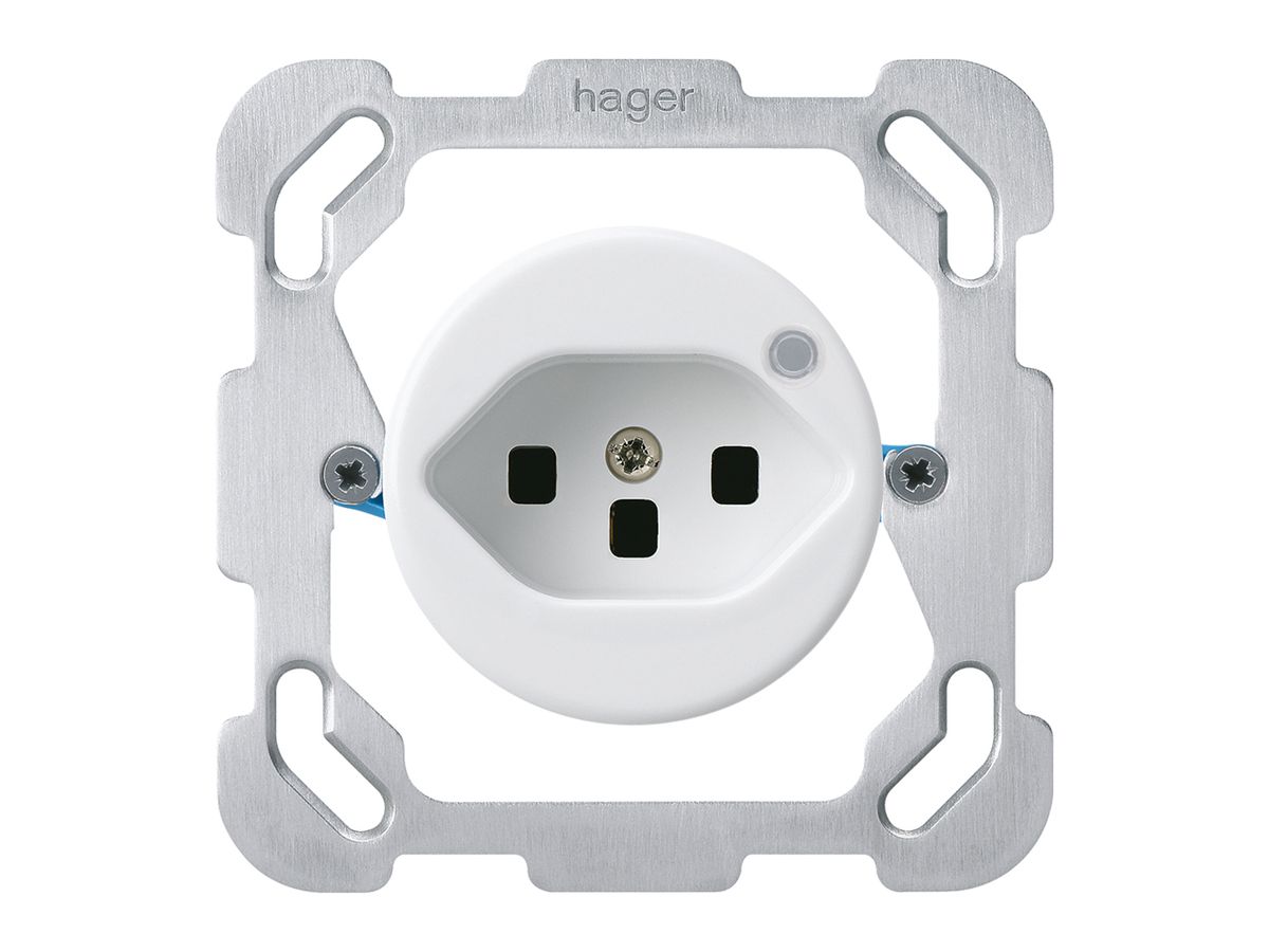 UP-Steckdose Hager basico 1×Typ 23 beleuchtet B weiss