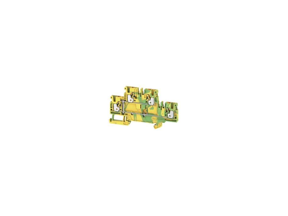 Schutzleiter-Reihenklemme Weidmüller A2C PUSH IN 2.5mm² 2 Etagen grün-gelb