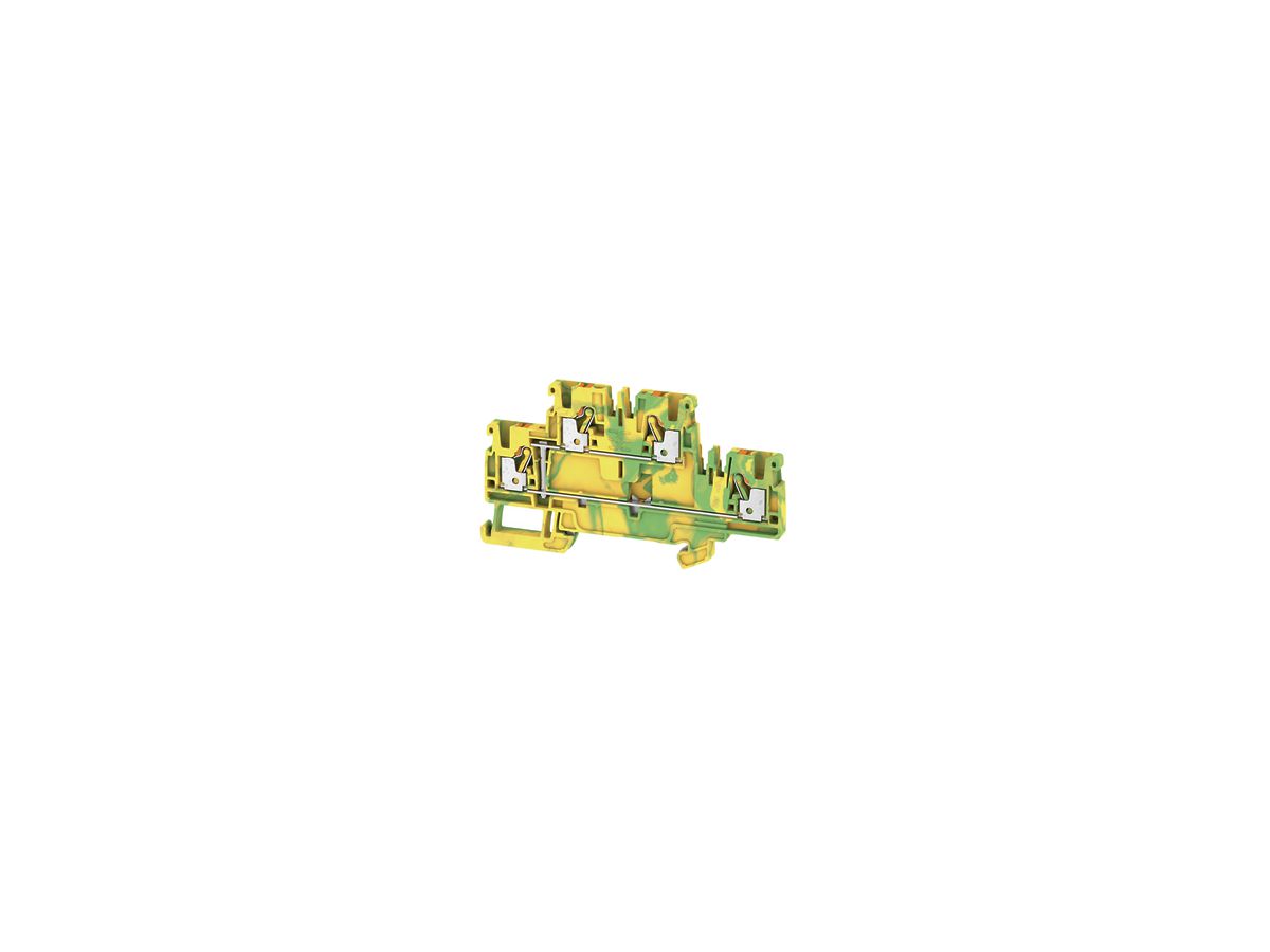 Schutzleiter-Reihenklemme Weidmüller A2C PUSH IN 2.5mm² 2 Etagen grün/gelb
