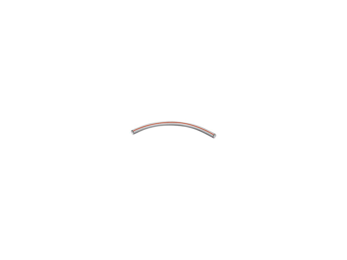 Bogen Symalit Chiaro 45° PE mit roten Streifen 120mm grau