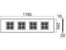 LED-Panelleuchte SLV PAVANNO 18W 2850lm 3000…4000K WB 1195×295×20mm sz