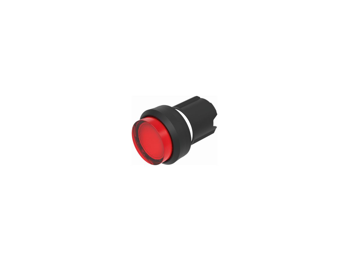 EB-Drucktaster EAO45, I, rot beleuchtbar, Ring schwarz erh.