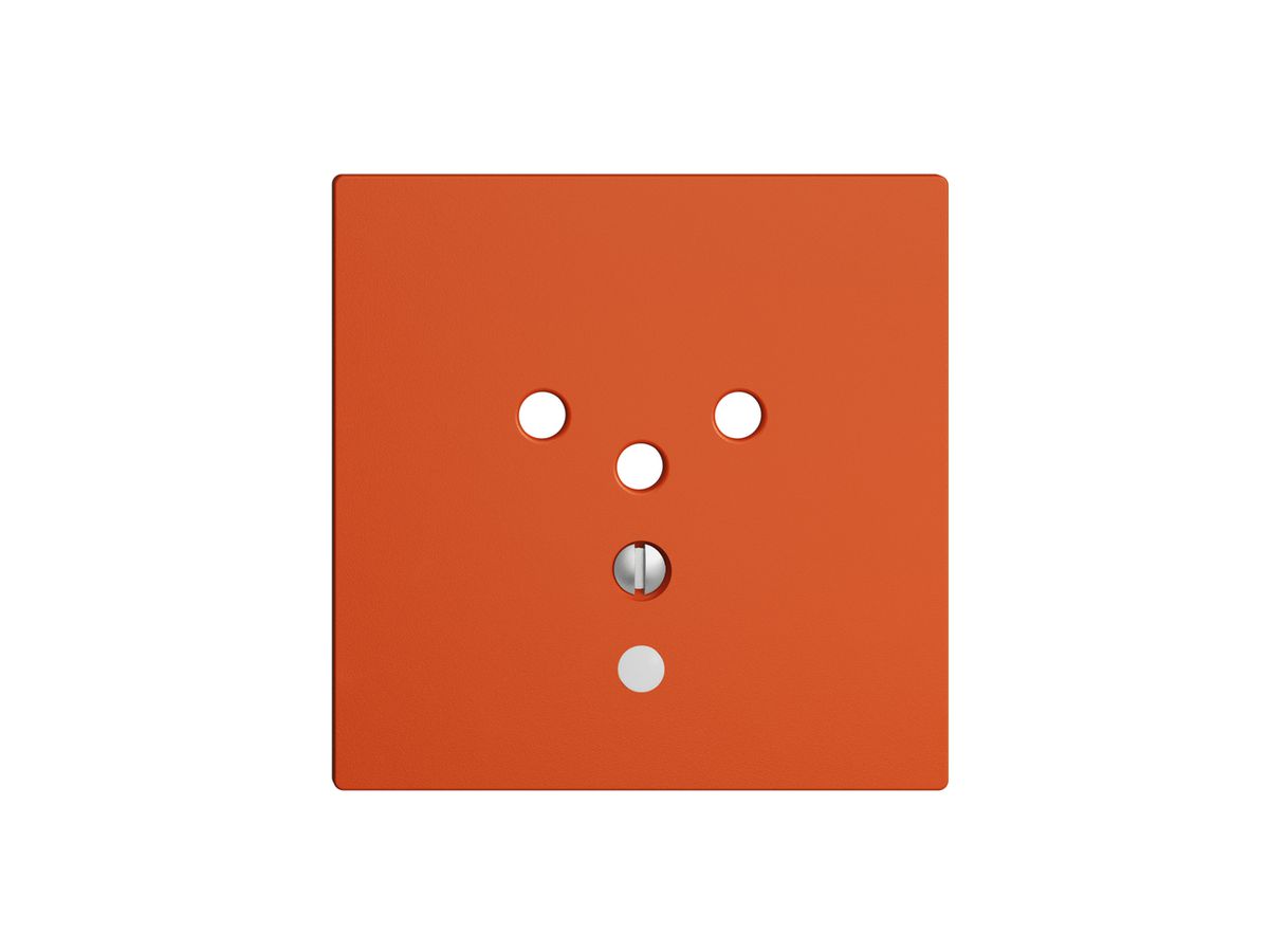 Frontplatte EDIZIOdue T12 orange 60×60mm mit Linse für Steckdose