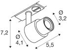 Spot SLV PURI 2.0 Basic GU10 1×6W DIM AD1PH Ø41mm schwarz