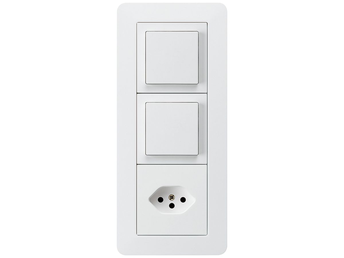 UP-Kombination kallysto.trend Gr.I-I-I vertikal 2×Schalter S3+Typ 13 weiss