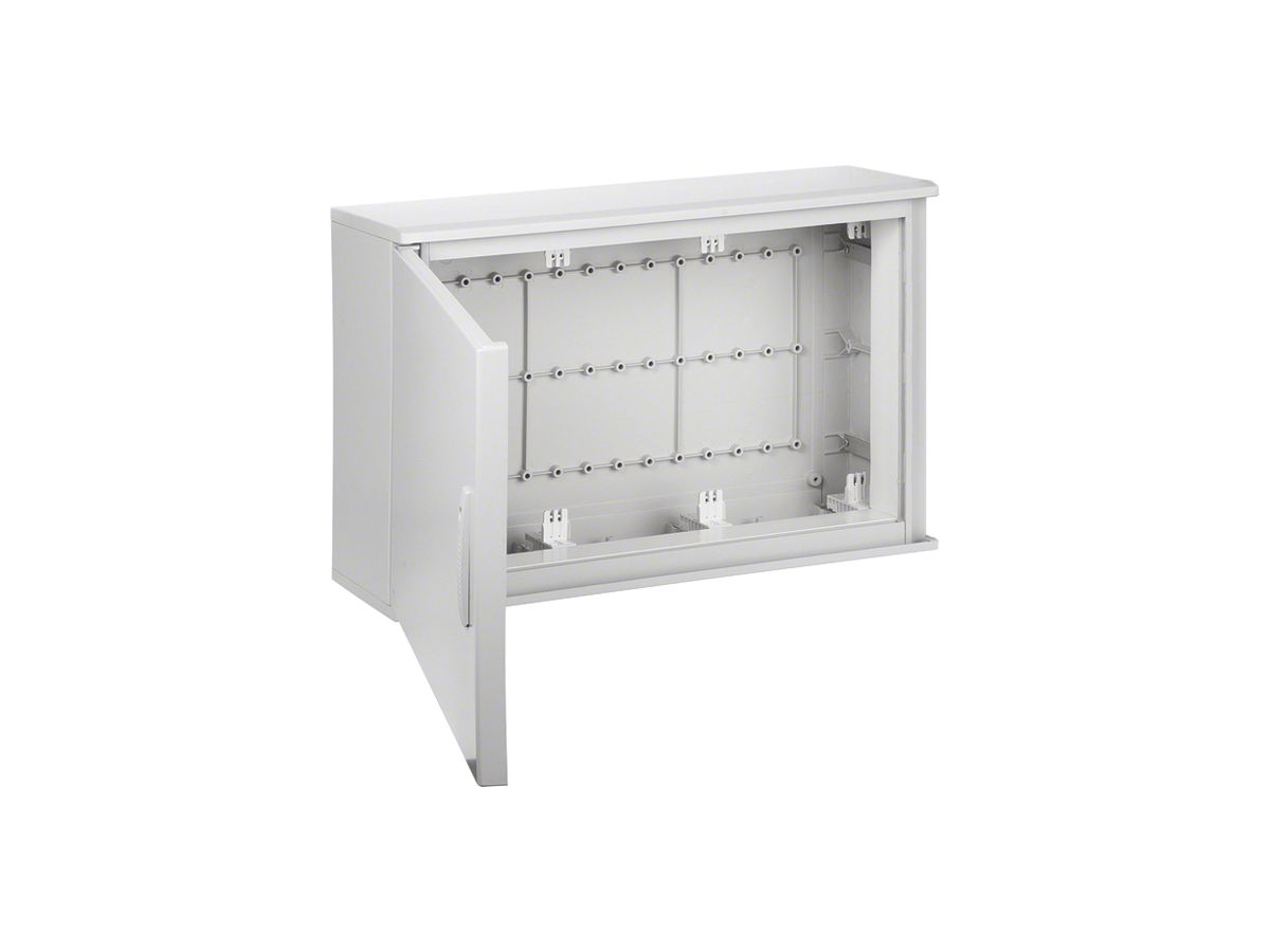 Wandschrank Hager Univers 108 Module 3 Reihen 36TE mit Schloss grau