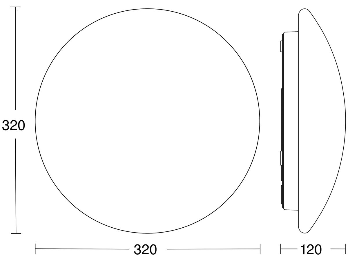 LED-Decken-/Wandleuchte Steinel RS PRO P2 EM flat HF Ø322 16W 1810lm 840 IP54 3h