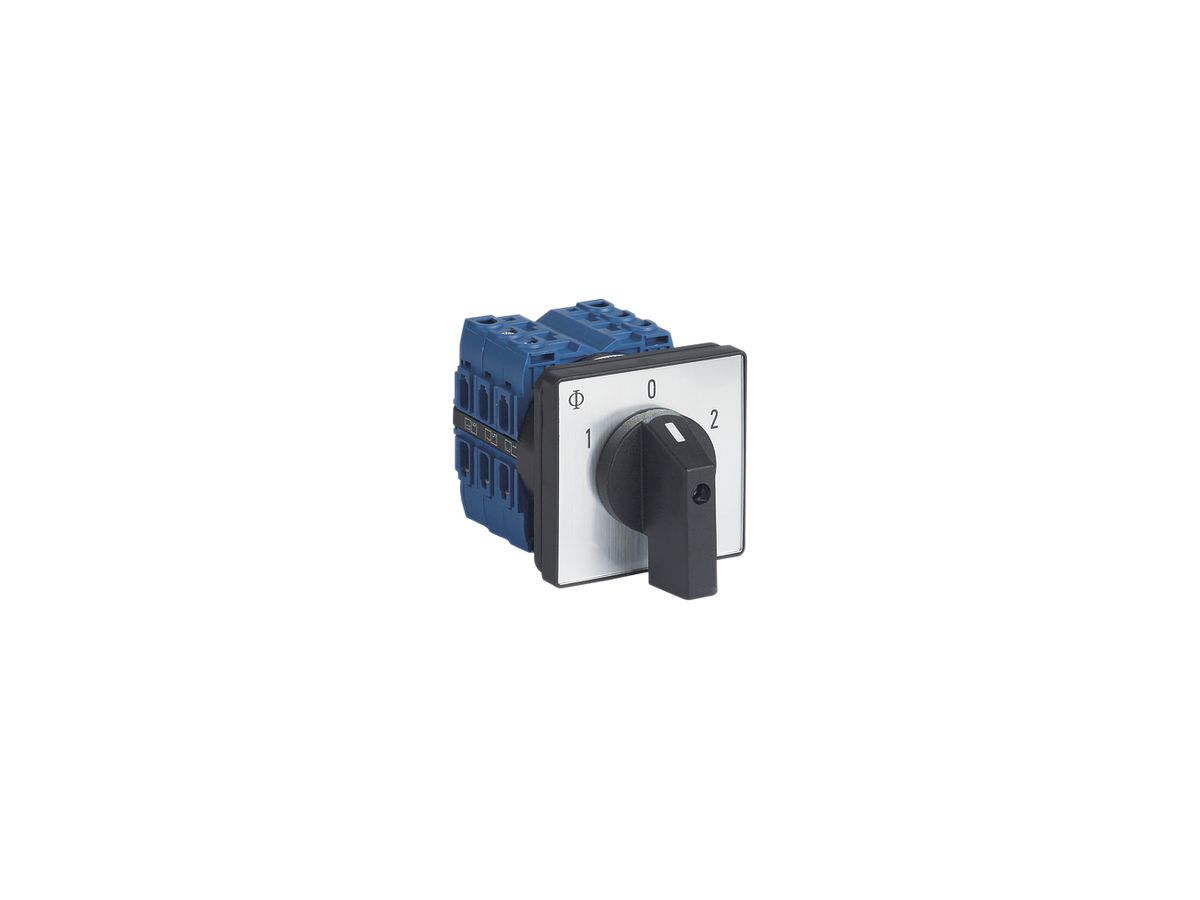 EB-Drehschalter K&N, 40A/690V 3L, Griff sz, "1-0-2"