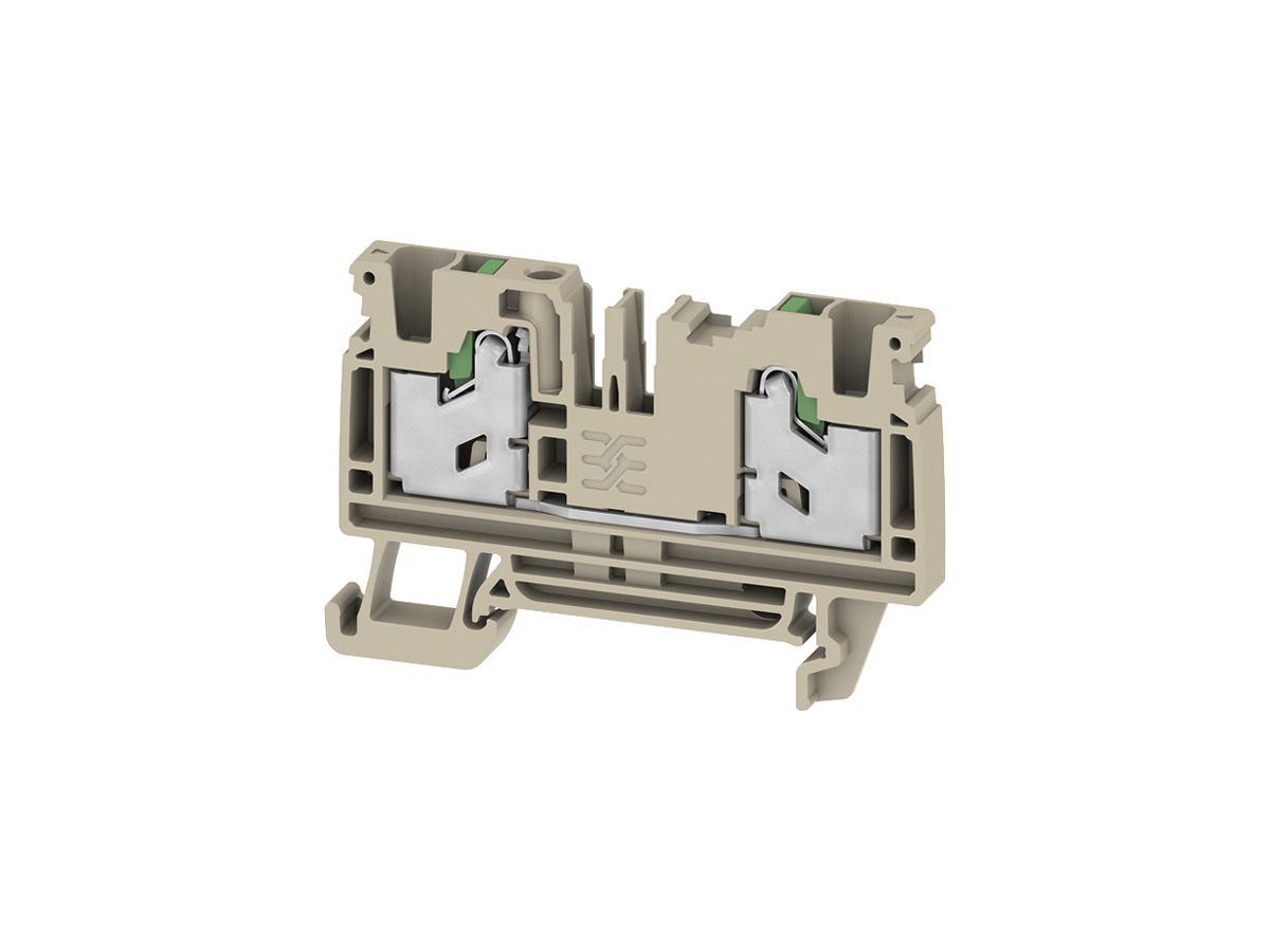 Durchgangs-Reihenklemme WM S2C 4 4mm² 32A 1000V SNAP IN 2×1 TH35 beige