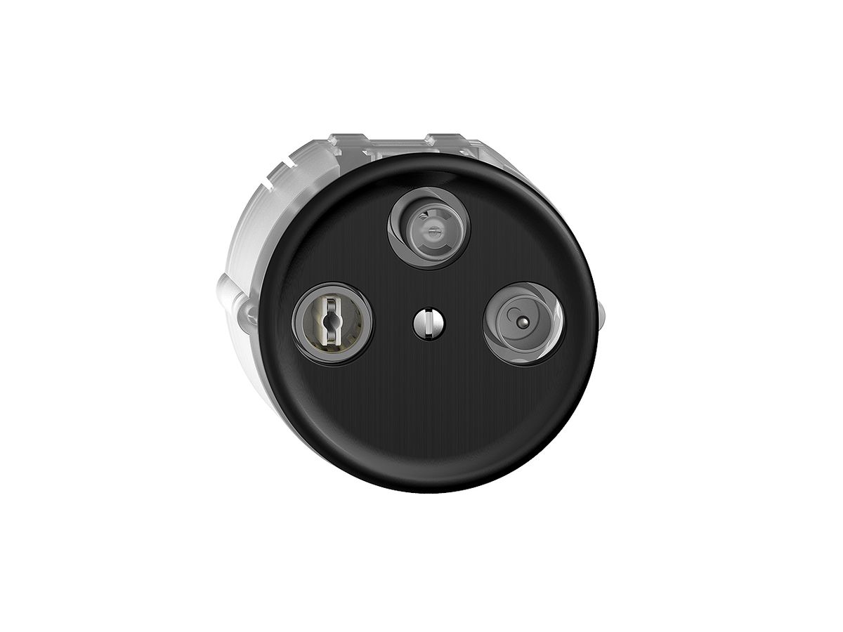 Stichdose SAT/TV DB52 STANDARDdue schwarz, mit IEC/F-Anschluss