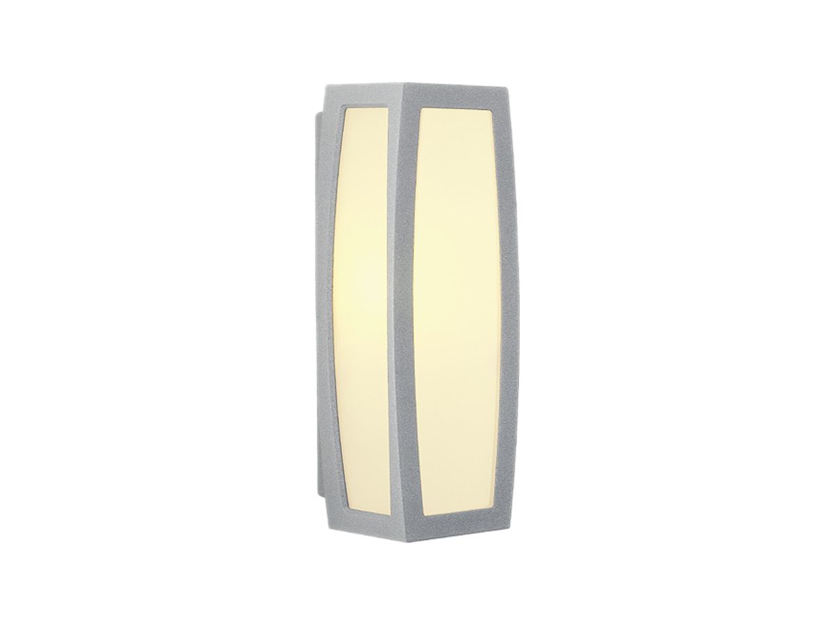 Wandleuchte SLV MERIDIAN BOX, E27 25W IP54 silbergrau