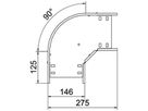 Bogen BET RB 90° 60×150mm Edelstahl A2 blank