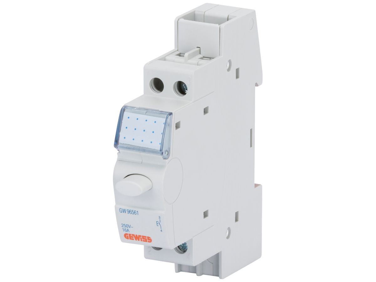 REG-Drucktaster Gewiss 90 AM 16A 250V 1NO grau 1TE