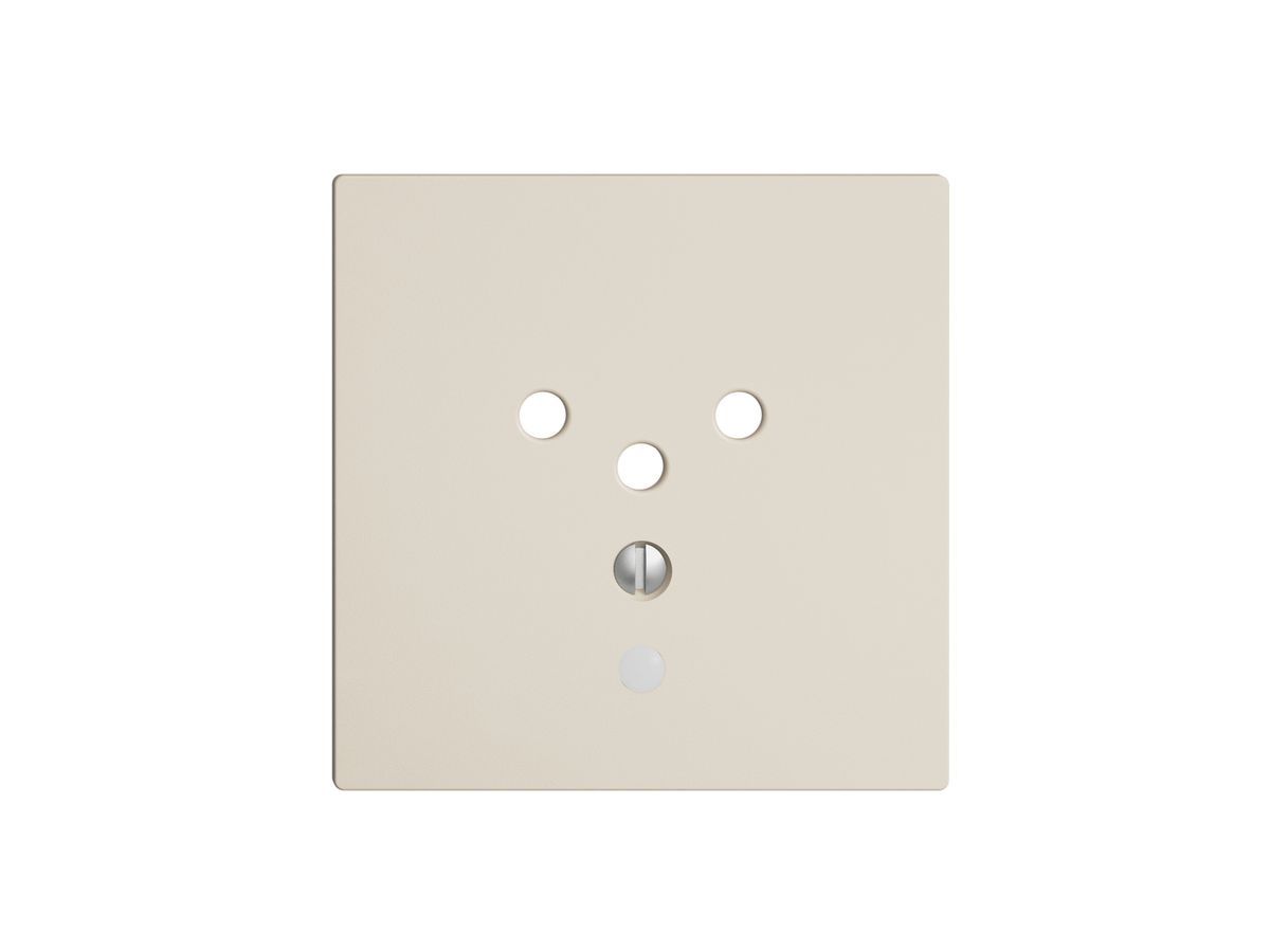 Frontplatte EDIZIOdue T12 crema 60×60mm mit Linse für Steckdose