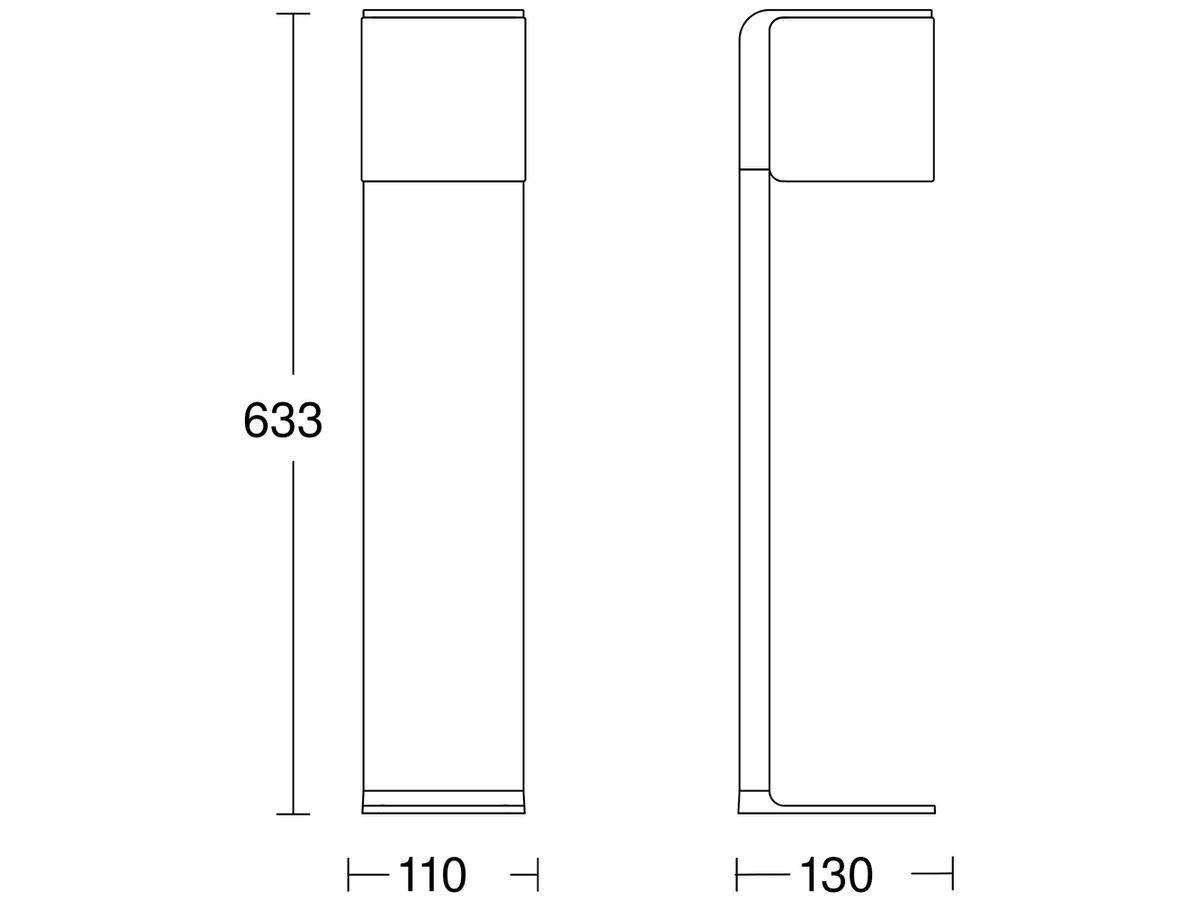 LED-Wegeleuchte Steinel GL 80 9.1W 650lm 830 IP44 633mm anthrazit
