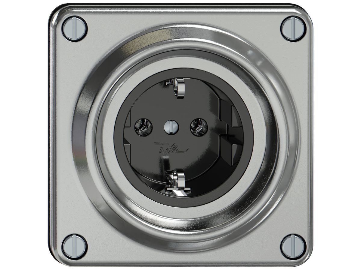 Steckdose ELEMENT SNAPFIX® SCHUKO 16A 250V IP20 alu