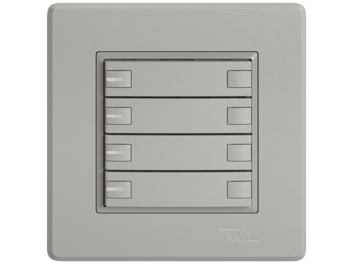 UP-KNX-Taster RGB EDIZIO.liv SNAPFIX® Temperaturfüh.RGB-LED 4×T 2-Tbed.hgu