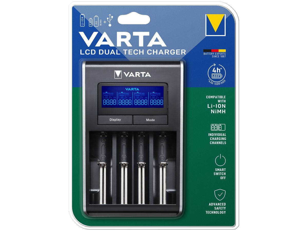Ladegerät VARTA LCD Dual Tech Charger