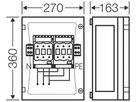 AP-Sicherungslasttrenngehäuse mit 2 Sich.NH00-C 125A, Türe, ENYSTAR