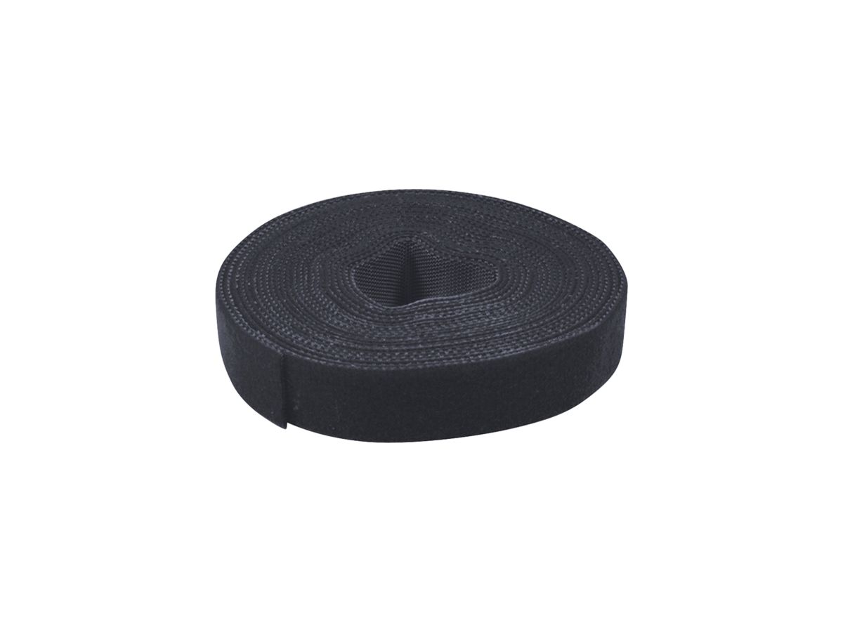 Klettband VALUE doppelseitig 10mm×25m schwarz