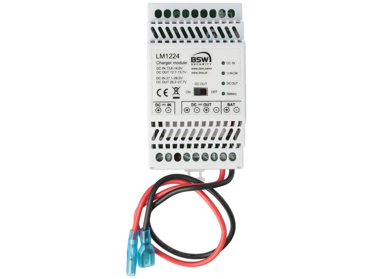 REG-Ladegerät BSW LM1224, 12…24VDC 100W/0.8A (max. 7Ah), 3TE