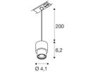 Pendelleuchte SLV PURI 2.0 Basic AD1PH GU10 1×6W DIM Ø41mm weiss