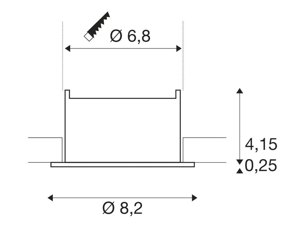 Einbaurahmen SLV NEW TRIA 68 Aluminium Ø82×44mm weiss