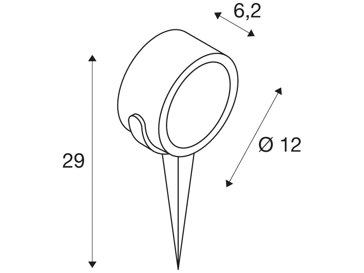 Spiessleuchte SLV SITRA 360, GX53 9W IP44 anthrazit