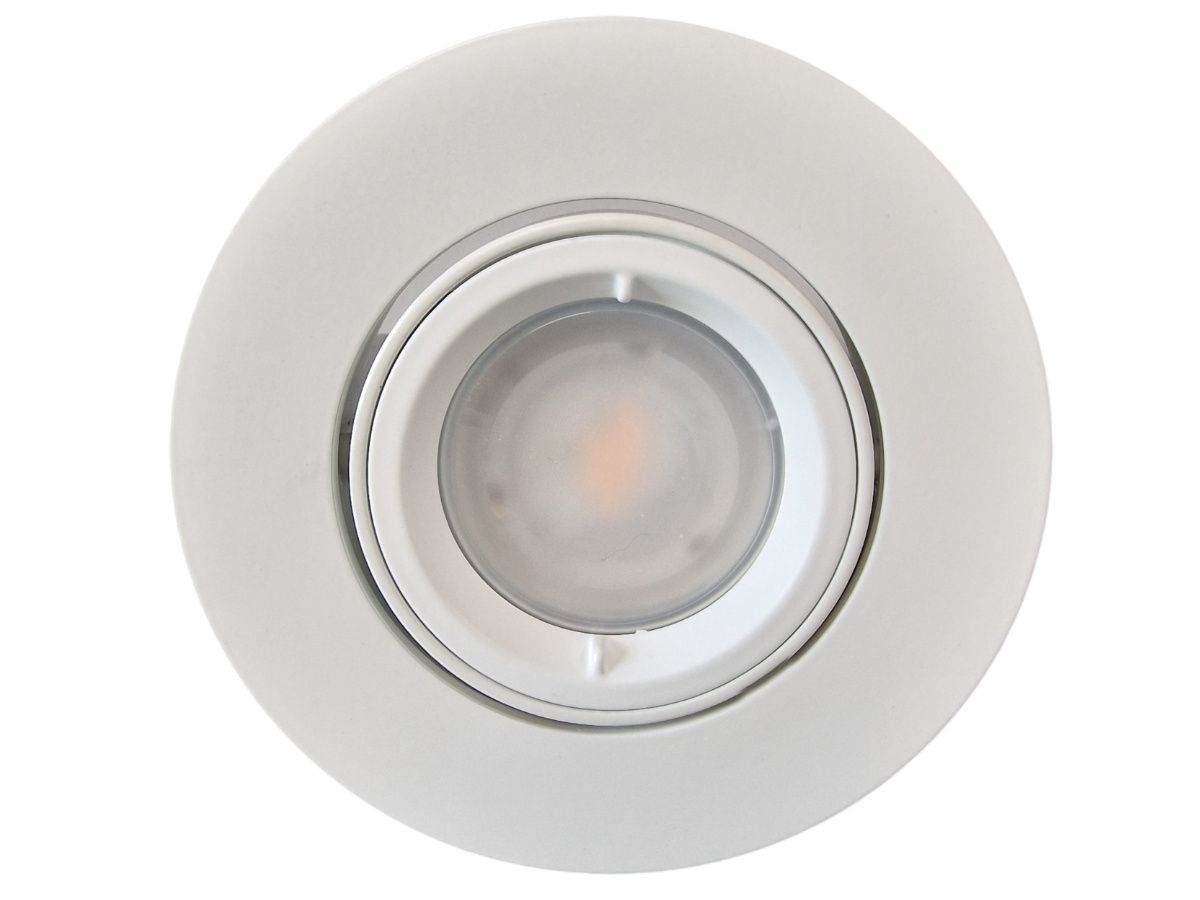 ELGH Einbauspotset mattweiss GU10 - Ø105mm LochØ80mm,4,5W 3000K,400lm, dimm.