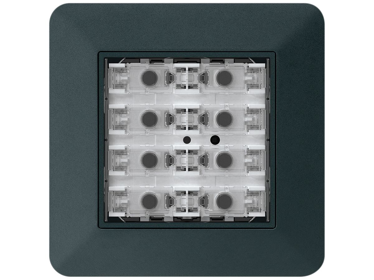 UP-Taster KNX KTR f.8×Tasten 8×Betätigungspunkte LED schwarz