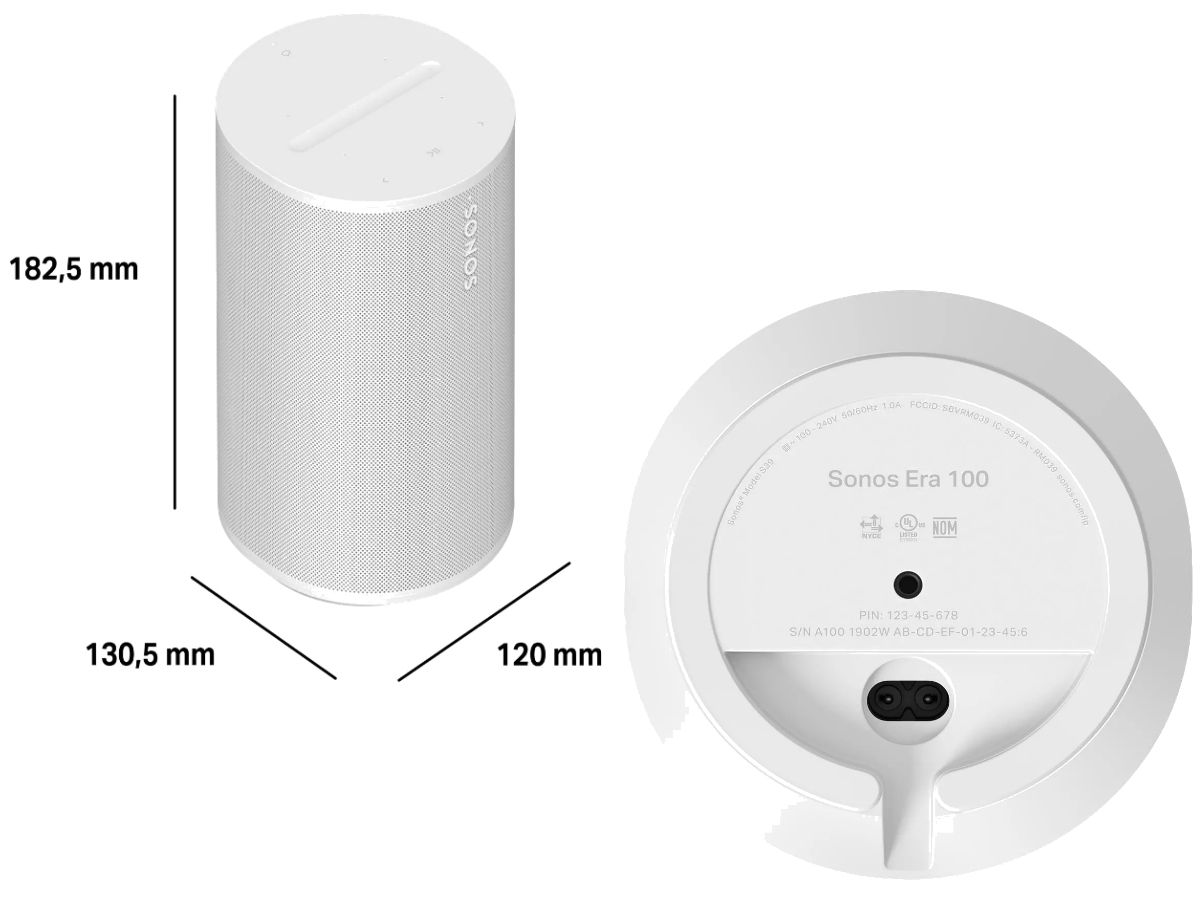 Sonos ERA 100 Smart Speaker weiss - WLAN, BT, Dolby Atmos