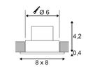 EB-LED-Downlight SLV PATTA-I, 12W 800lm 3000K eckig IP65 mattweiss