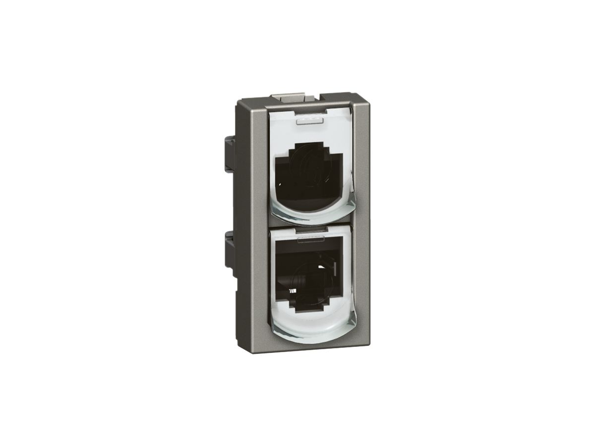 EB-Dose MOS UTP Tel/Data RJ45/8L magnesium 1 Modul