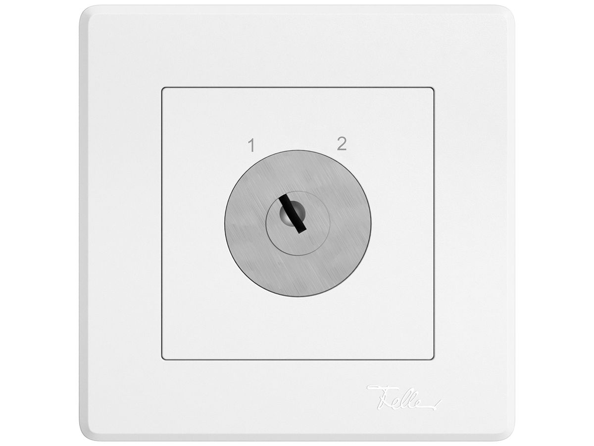 UP-Schlüsselschalter EDIZIO.liv m.KABA 1262KA/631984 getr.Kont.1P 1-2 T=66mm ws