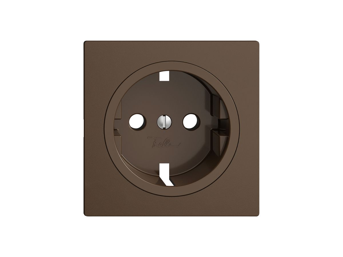 Frontset Feller EDIZIOdue für Schuko-Steckdose 60×60mm coffee
