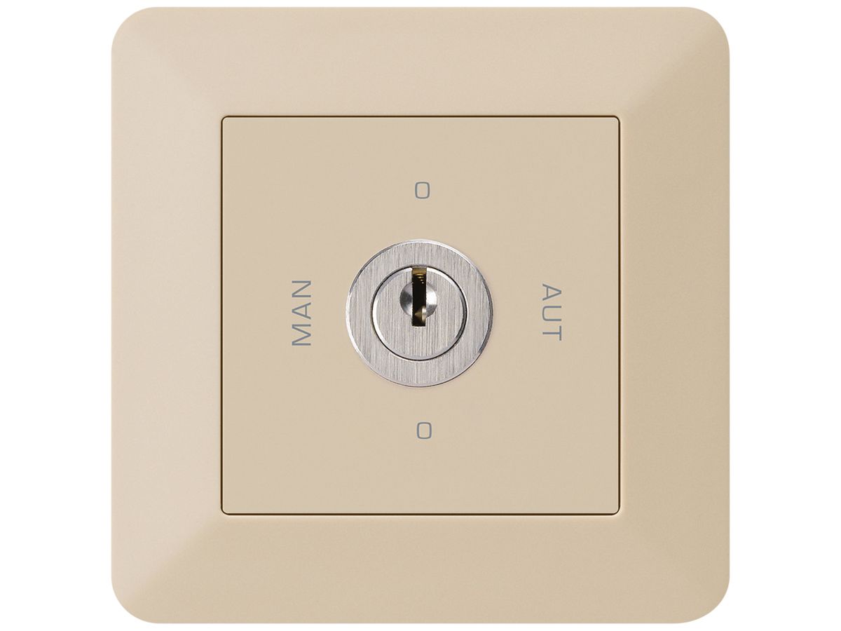 UP-Drehschalter 0-Man-0-Aut. kallysto.trend 2/1L beige mit Schloss