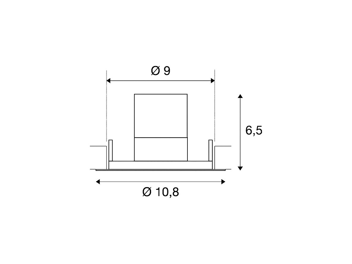 EB-LED-Deckenleuchte SLV KINI, 12W 230V 3000K 850lm dimmbar 60° IP65 weiss