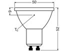 LED-Lampe LEDVANCE GU10 6.1W 575lm 6500K PAR16 klar 36° DIM Ø50×52mm