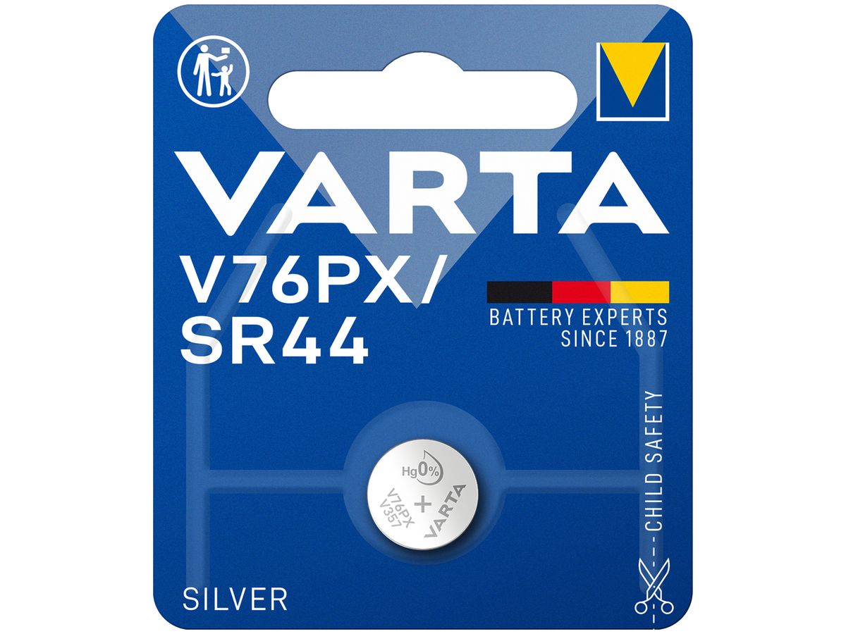 Knopfzelle Silberoxyd VARTA Electronics V76PX 1.55V Blister à 1 Stück