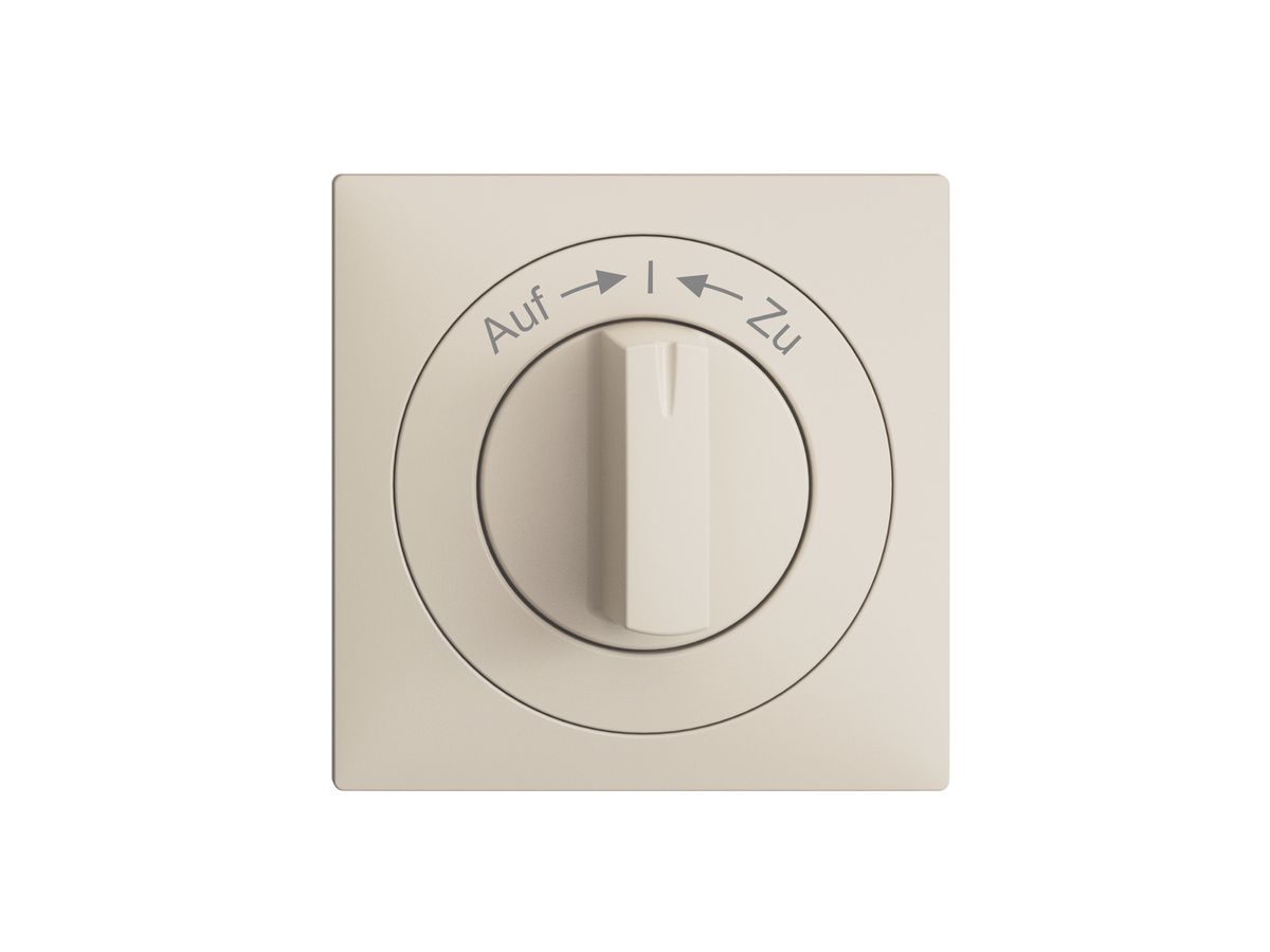 Frontset EDIZIOdue Auf->I<-Zu 60×60mm crema, für Drehschalter