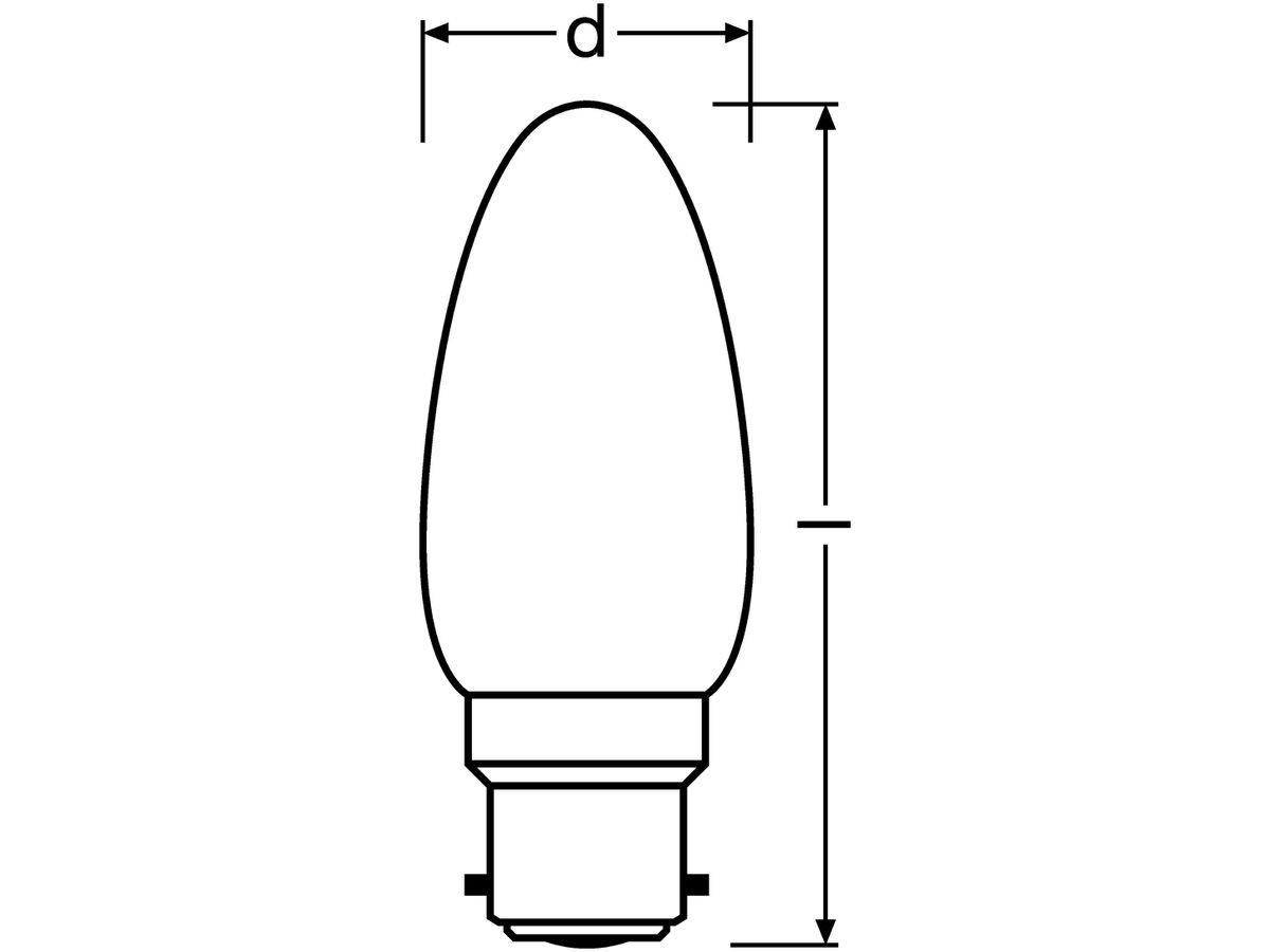 LED-Lampe PARATHOM CLASSIC B40 FIL FROSTED DIM B22d 4.8W 827 470lm