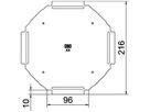 Deckel BET RKD zu Kreuzstück 100mm Edelstahl A4 blank