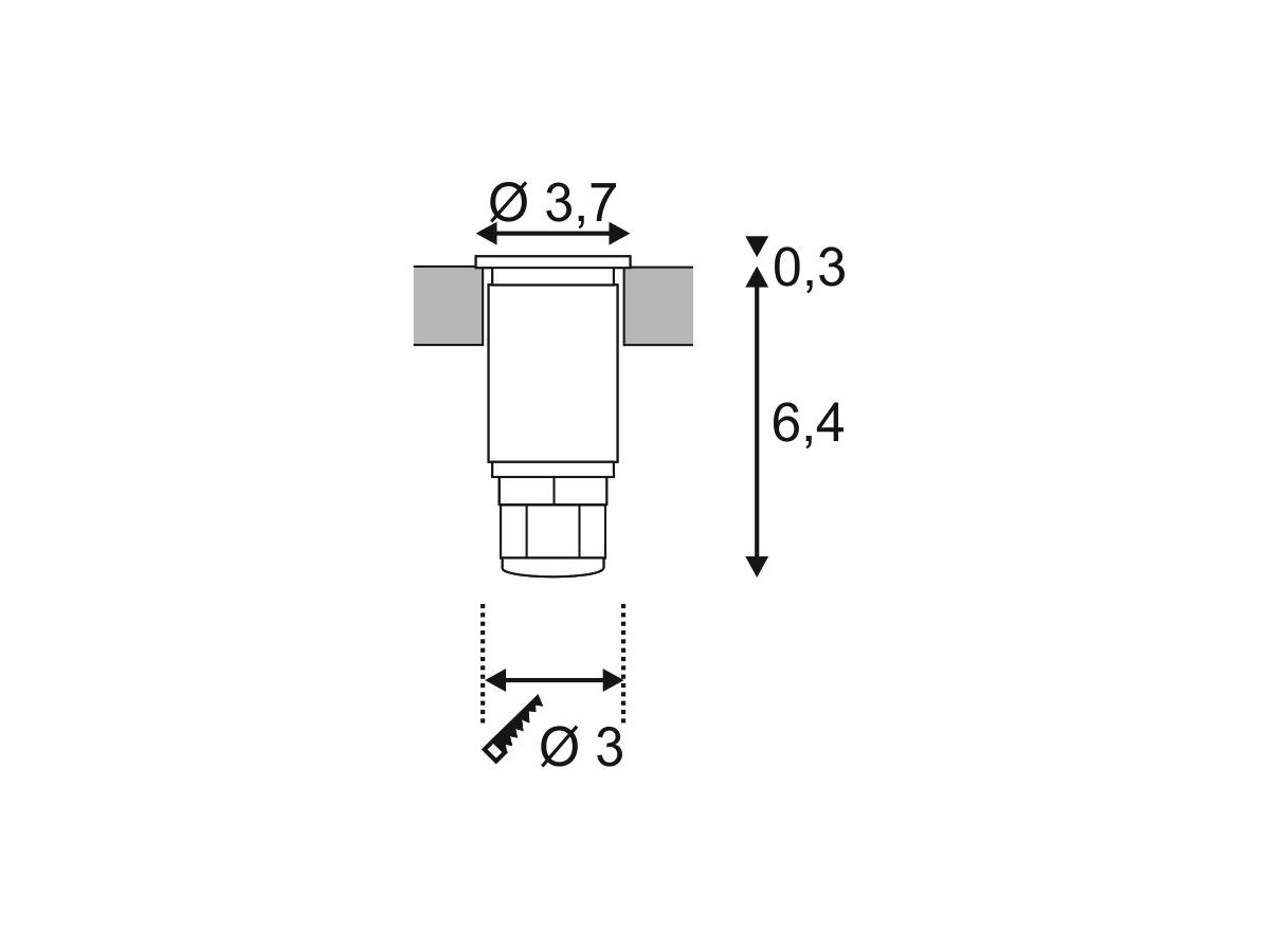 EB-LED-Bodenleuchte SLV DASAR MINI, 12/24VDC 2W 120lm 3000K rund IP67 Edelstahl