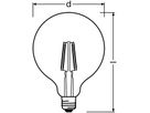 LED-Lampe SUPERSTAR CLASSIC GLOBE 60 FIL CLEAR GLOWdim E27 7W 827 806lm