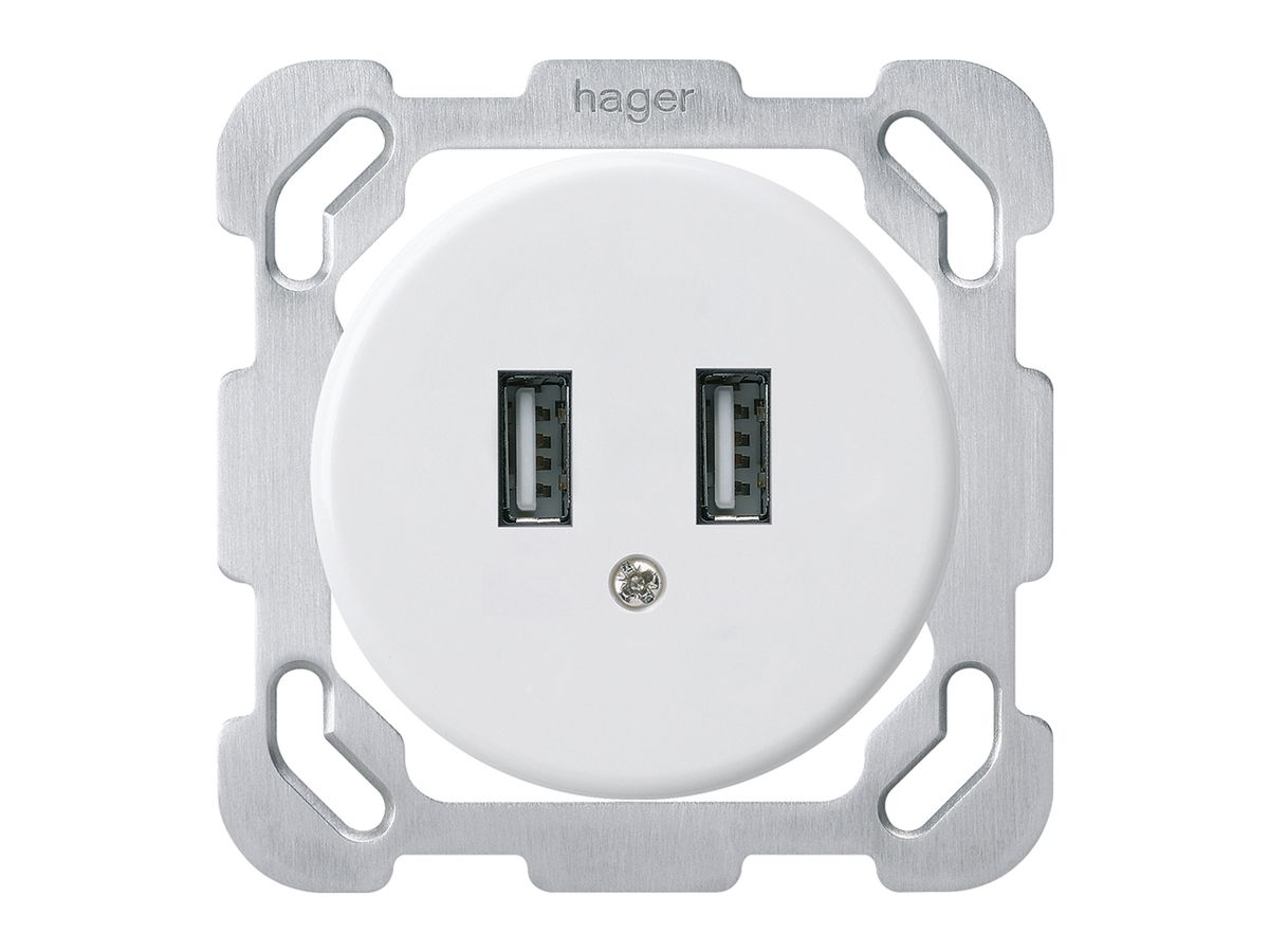 UP-USB-Steckdose basico B 2400mA weiss