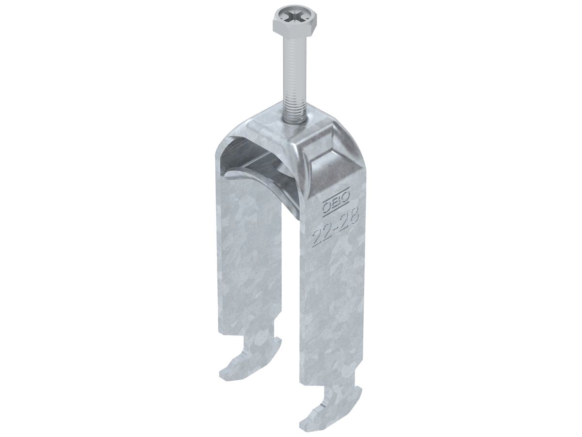 Schnellverleger BET 2056 H-Fuss Metall 22…28mm 2×Kabel Stahl tfZn