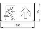 Piktogramm Philips EM159Z Ausgang nach unten Doppelseitig 270×163mm