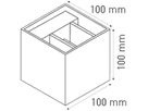 LED-Wandleuchte maxLUCE BIG-BOX 6W 500lm 3000K 90° IP54 anthrazit