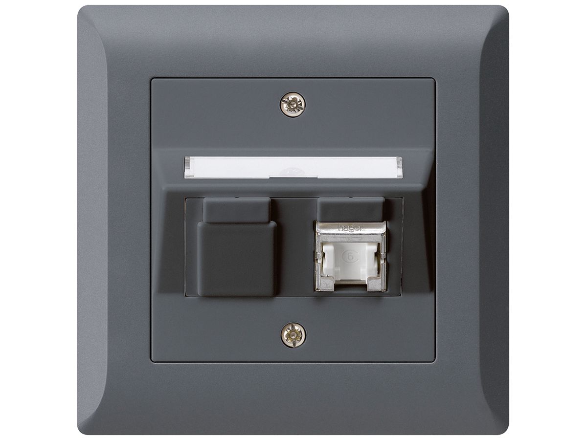 UP-Dose kallysto.line C Kat.6 1RJ45/s anthrazit