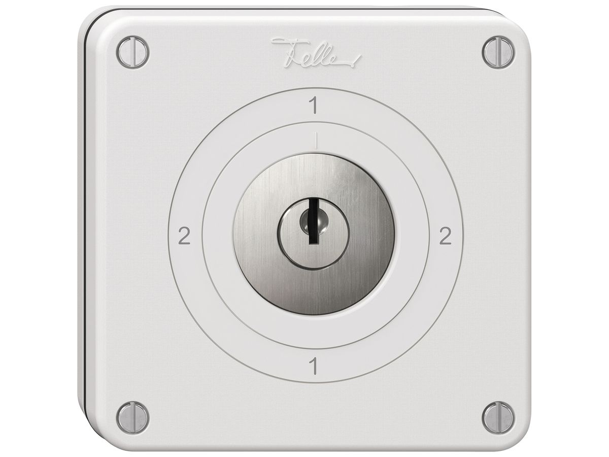 UP-Schlüsselschalter NEVO SNAPFIX® Wechselschalter 16A 400V 2-1-2-1 ws